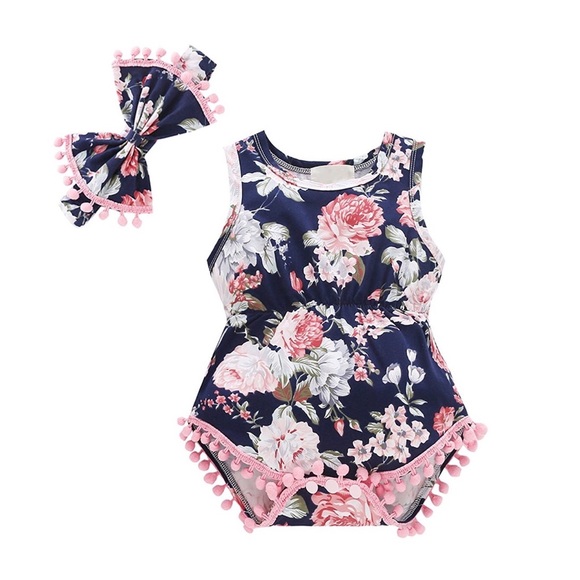 Jane Floral Pom Pom Romper - Picture 7 of 7